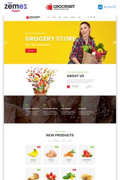 the grocery store wordpress theme is clean and ready to be used for your website