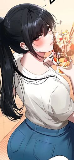 Chapter. 99 MY LANDLADY NOONA 건물주 누나 Korean Anime, Blue Anime, Anime People, Long Black Hair