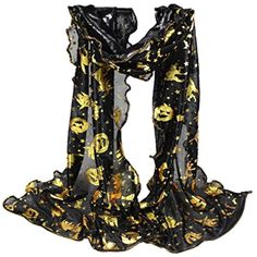 Women Halloween Pumpkin Print Scarf Long Soft Wrap Shawl Stole Pashmina Scarves ** You can find more details by visiting the image link. (This is an affiliate link) #accessories Halloween Scarf, Bat Halloween Costume, Pumpkin Halloween Costume, Fairy Halloween Costumes, Bat Pumpkin, Star Costume, Tie Dye Scarves, Witch Halloween Costume, Pumpkin Costume