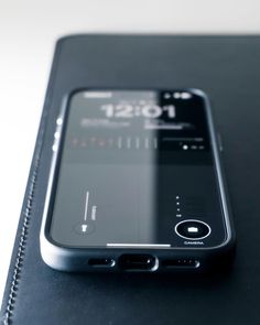 a cell phone sitting on top of a table