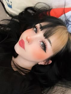 Make Up E Girl, Kawaii Eyeliner, Maquillaje Egirl, Delineado Egirl, E Girl Eyeliner, Cute Egirl Makeup, Egirl Make Up, Egirl Eye Makeup, Delineados Egirl