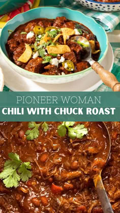 Pioneer Woman Chili With Chuck Roast Half Baked Harvest Chuck Roast, Chilli Recipe With Chuck Roast, Instant Pot Chuck Roast Chili, Chuck Roast Pieces Recipes, Beef Chuck Roll Recipes, Chili Chuck Roast, Chili With Roast Beef, Chuck Roast Meal Prep