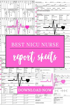 the best nurse's report sheets for nurses