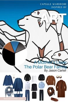 Start with Art: A Mother's Love: The Polar Bear Family by Jason Carter - The Vivienne Files Brown Wardrobe, French Minimalist Wardrobe, Pallet Wardrobe, Polar Bear Family, White And Denim, Punky Color, The Vivienne Files, Vivienne Files, Pear Body