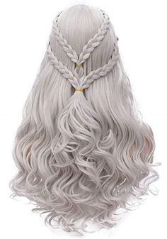 PRICES MAY VARY. Mersi silver wigs perfect for cosplay show, Halloween, party, role playing, theme activities The long braided wigs are made totally according the role, will make you look like her very much! Mersi wigs are made of top quality material, soft to touch, and comfortable to wear Wig cap size: 22'' with 2 adjustable straps, which can fit different head size Guarantee: 30 Days No-reason to return. Please feel free to contact us if you have any questions, it's my honor to serve you! Mer Long Braided Hair, Egyptian Hairstyles, Thanksgiving Hairstyles, Silver Wigs, Theme Activities, Women Costume, Bubble Braids, Latest Hair Trends, Braided Wigs