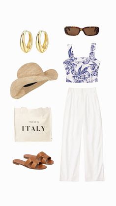 European Vacation Outfits, Europe Outfits Summer, What To Wear In Italy, Coast Outfit, Honeymoon Outfits, Italy Summer