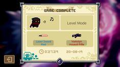 a screen shot of the game complete level mode