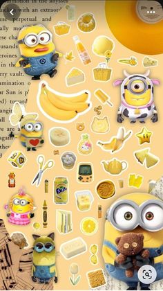 the despicable minion stickers are all over the phone