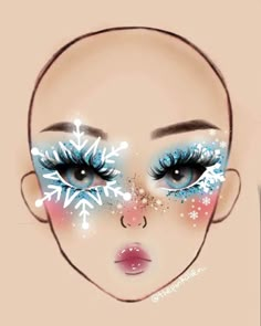 Sugar Plum Fairy Makeup Looks, Winter Themed Makeup Looks, Santa Makeup Looks, Festive Makeup Christmas, Nutcracker Makeup Ideas, Snowman Makeup Looks, Christmas Creative Makeup, Christmas Light Makeup, Christmas Clown Makeup