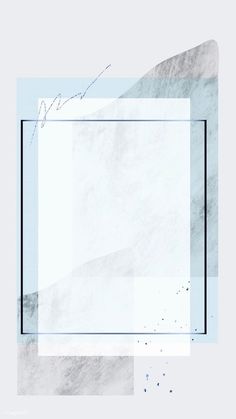 an abstract painting with a rectangle frame in the middle and green paint splatters on it