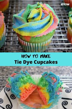 how to make tie dye cupcakes