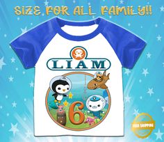 Custom Octonauts birthday shirt, Octonauts theme birthday party shirt, Family matching Octonauts shirts Paani - Unisex Name and age Birthday Shirt for the Whole Family Name, age, and colors can be customized on your order. Please include the details in buyer notes with any customization you want. SIZING, MATERIAL AND DESIGN DETAILS True to size and made with love for that special someone. To view the sizing chart please refer to the sizing chart on the last image on this listing Baby sizes inclu Unisex Name, Extra Petite, Theme Birthday Party, Birthday Party Shirt, Theme Birthday, Baby Size, Birthday Shirt, Party Shirts, Toddler Sizes