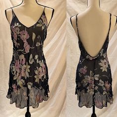 Vintage Fredericks Of Hollywood Silk Sheer Floral Slip Dress Medium 70% Silk 30% Rayon Night Slip Dress, Night Slip, Hollywood Dress, Floral Slip Dress, Fredericks Of Hollywood, Dresses Vintage, Dress Medium, Vintage Dresses, Colorful Dresses