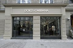 the entrance to a store called dolce gabbanana