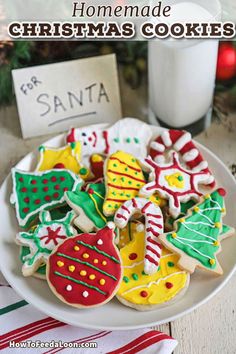 Homemade Christmas Cookies are the ultimate holiday sweet treat. They are easy to prepare, but the taste is cookie perfection. Kids, adults, and Santa all love them! Get the complete recipe with ALL-NEW VIDEO on the blog!