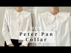 DIY Oversized Peter Pan Collar | Detachable Peter Pan Collar Tutorial - YouTube Collar Tutorial, Statement Collar, How To Sew, Pan Collar, Peter Pan Collar, Peter Pan, I Saw, Collar, Pattern