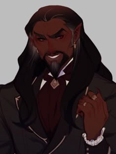 Head Tilted Up Reference Male, Poc Vampires, Corrupted Character Design, Black Vampire, Character Design Cartoon, Black Characters, Black Anime Characters