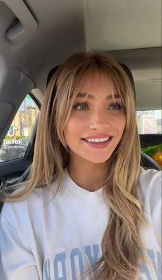 Blonde Hair With Bangs, Cute Hairstyle, Hairstyles For Layered Hair, Blonde Hair Inspiration, Long Hair With Bangs, Haircuts For Long Hair