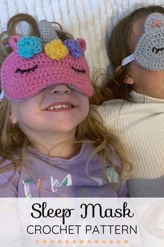 Dive into the world of crochet with this adorable unicorn eye mask - a whimsical bedtime essential for kids and adults alike. Mask Crochet Pattern, Mask Crochet, Unicorn Eyes, Yarn Projects Crochet, Unicorn Ears