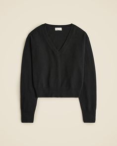 Shop  for the Cashmere shrunken V-neck sweater for women. Find the best selection of women womens-categories-clothing-sweaters-pullovers available in-stores and on line. Jcrew Cashmere Sweater, Fall V-neck Cropped Sweater For Layering, Classic Long Sleeve Cropped Sweater, Cropped V-neck Sweater For Layering, V-neck Cropped Sweater For Layering, Cashmere V-neck Sweater, Hair Wrap Scarf, Collared Sweater, Clothing Sweaters