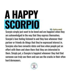 a poster with the words happy scorpioo on it's back side