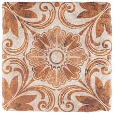 the area rug is shown with measurements for each square piece and has an intricate design on it