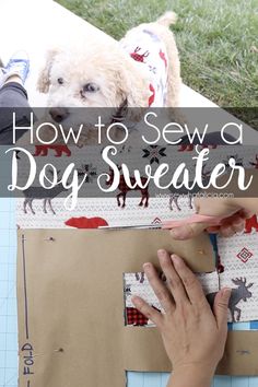 how to sew a dog sweater on the sewing machine and then cut it out