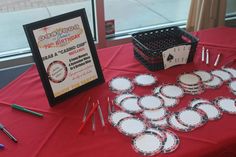 the table is set up for a casino party