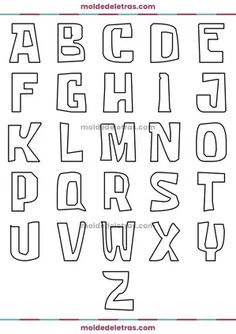 the alphabet and numbers are outlined in white paper