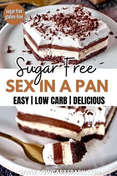 Sugar Free Desserts Easy, Cheesecake Layer, Low Sugar Desserts, Chocolate Lasagna, Sugar Free Baking, Sugar Free Recipes Desserts, Sugar Free Pudding, Sugar Free Treats