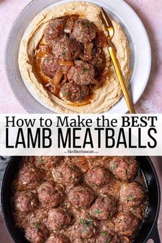 how to make the best lamb meatballs recipe in one pan and then topped with caramel sauce