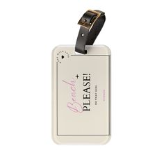 Our acrylic luggage tags come with a business card insert on the back where people can enter their contact information. They're super lightweight, so that they won't add any weight to baggage allowance. Each tag comes with a durable leather strap.  .: Material: 100% acrylic .: One size: 2.4" × 4" (6 × 10cm) .: One printed side with glossy finish .: Comes with an adjustable leather strap .: Rear opening with business card for personal information Acrylic Luggage Tags, Travel Beach, Beach Trip, Business Card, Business Cards