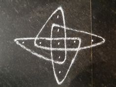 a drawing on the ground with white chalk