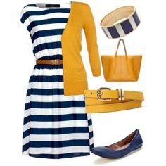 Summer Blue & White Fashion from Pinterest - Pinecones and Acorns Nautical Outfits, Blue Dress Short, Teacher Outfit, Summer Work Outfits, Dress Outfit, Work Attire, Affiliate Links, White Fashion, Work Fashion