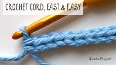 crochet cord, fast and easy how to knit the first stitch in two rows