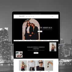 the website is designed to look like it has two women in black and white outfits