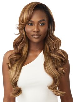 Outre QuickWeave Half Wig Oleana - Elevate Styles Vivica Fox, Half Wig, Wigs Synthetic, Wavy Style, Chocolate Swirl, Quick Weave, Half Wigs, Chocolate Cream, Style Hair