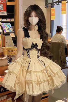 Fabric: Polyester Style types: Sweet Lolita Season: Spring, Summer, Autumn, Winter Include: Dress*1 (Any of the accessory is not included.) Size (IN) Bust Waist Length S 31.10-33.07 24.41-26.77 32.28 M 33.46-35.43 26.77-29.13 32.68 L 35.83-37.80 29.13-31.50 33.07 Size (CM) Bust Waist Length S 79-84 62-68 82 M 85-90 68-74 83 L 91-96 74-80 84 Yellow Maid Outfit, Filling Sketchbook, Yellow Goth, Cute Yellow Dress, Hogwarts Decor, Dollcore Outfits, Cute Yellow Dresses, Yellow Dress Outfit, Fairy Photoshoot