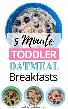 5 minute toddler oatmeal breakfasts