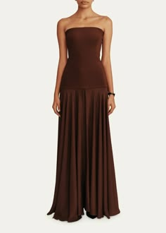 ESSE Studios Illi Strapless Drop-Waist Maxi Dress - Bergdorf Goodman Esse Studios, Wedding Guess Dress, Combination Dresses, Combination Fashion, 27 Dresses, Guest Attire, Strapless Neckline, Strapless Maxi, Strapless Maxi Dress