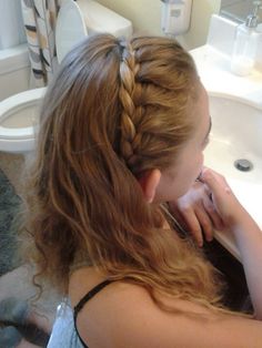 French braid hairband Braid On Front Of Head, Braided Band Hairstyles, Plait Headband Hairstyles, French Crown Braid, French Braid Around Head, Long Braid With Bangs, Hairband Braid Hairstyle, Braided Hair Band Hairstyles, Braid Band Hairstyles