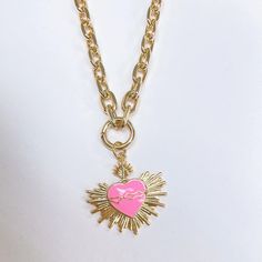 Gold plated heart necklace Fire Heart, Custom Cat, Gift Card Sale, Gift Accessories, New Arrival Dress, Holiday Collection, Earring Gifts, Ring Necklace, Heart Necklace