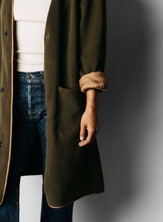 Imogene And Willie, Military Trench Coat, Imogene Willie, Fall Fashion Coats, Fall Coat, Mode Inspo, Fashion Mode, Sweater Coats, Get Dressed