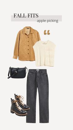 Sweater Vest, Corduroy Jacket, Black Denim, and Boots! Flat Lays, Fall Fits, Corduroy Jacket