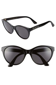 100% AUTHENTIC Gucci GG0419S Round Cat Eye Black w/ Crystal Frame Sunglasses 54 20 140*****$450*****ITALY*****   Rounded lenses and cat-eye frames style Italian-crafted sunglasses that offer full sun protection.  Condition: Brand New in Box Style: Round  Gender: Women's - Size: 54-20-140mm (eye-bridge-temple)  - Frame Color: Shiny Black w/ Crystal - Lens Color: Gray  - Frame Material: Plastic  - Lens: Plastic   - 100% UV protection  - Made in Italy     Item Includes:  Gucci Sunglasses Gucci Case Gucci Pouch, Crystal Frame, Sunglasses Gucci, Gucci Designer, Buy Gucci, Gucci Sunglasses, Cat Eye Frames, Eye Black, Black Crystals