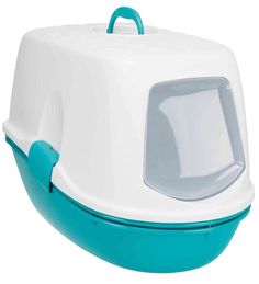 Trixie Hooded Berto Threepart Turquoise Cat Litter Tray Easy Cleaning