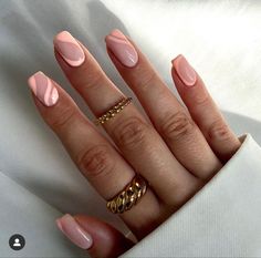 Nail Designs For Summer, Peach Nails, Casual Nails, Simple Acrylic Nails, Cute Summer Nails, Short Acrylic, Cute Gel Nails, Soft Nails, Short Acrylic Nails Designs