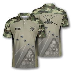 Custom Men's Billiard Shirts with Camouflage Gun Hole Design and Custom Billiard Balls for Teams, including Men's Polo Shirts for Billiards - BIP125 Check more at https://thpodstore.com/product/custom-mens-billiard-shirts-with-camouflage-gun-hole-design-and-custom-billiard-balls-for-teams-including-mens-polo-shirts-for-billiards-bip125/ Cricket Dress, Custom Sports Shirts, Billiard Ball, Bowling T Shirts, Ram Image