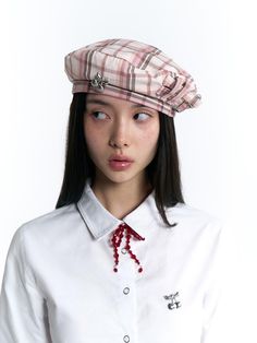 Composition : Pink - 66% Polyester, 34% Rayon / Dark Navy - 100% CottonColor : PinkCountry of Origin : KOREA Spring Visor Beret With Adjustable Fit, Trendy Pink Flat Cap, Spring Adjustable Beret, Portrait References, Art Apps, Hat Beret, Berets Cap, Kpop Style, Fashion Books