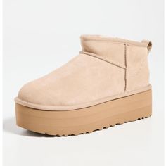 Nib Sz 7 Ugg Women's Classic Ultra Mini Platform Boots In “Sand” 2’ Platform 100% Suede Ugg Classic Ultra Mini Platform, Ugg Mini Boots Platform, Ultra Mini Uggs Sand, Classic Mini Platform Ugg, Ultra Mini Platform Uggs Driftwood, Ugg Ultra Mini, Ugg Mini, Sand Color, Ugg Shoes